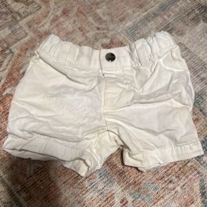 Jacadi white Cotton Shorts with Cuffed Hem